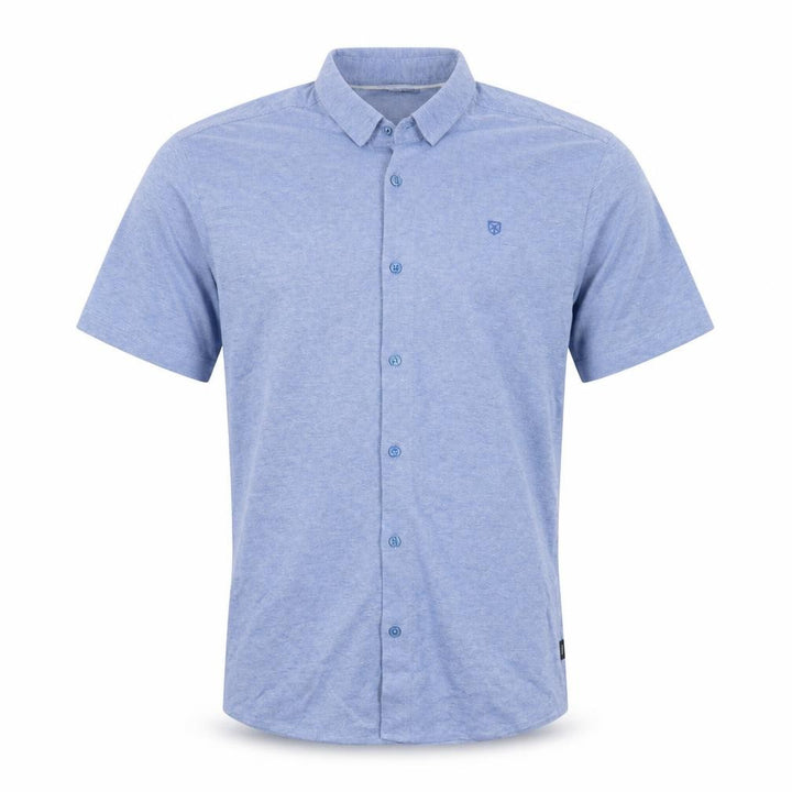 Jack & Jones Men's Blue Short Sleeve Regular Fit Button-Up Shirt Size S