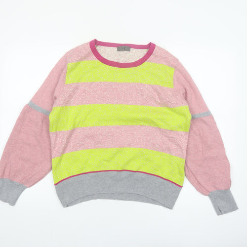 Lundgaard Women’s Multicoloured Striped Cotton Pullover Jumper L