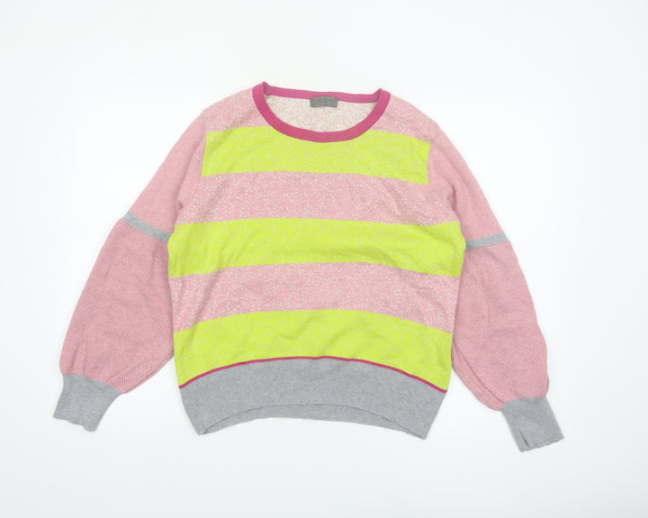 Lundgaard Women’s Multicoloured Striped Cotton Pullover Jumper L
