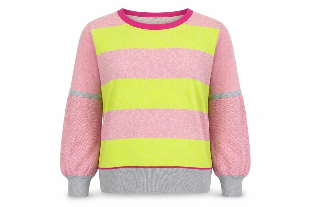 Front view of Lundgaard Women’s Multicoloured Striped Cotton jumper L
