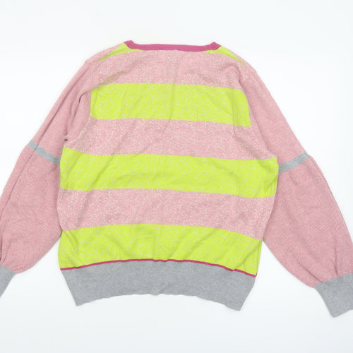 Lundgaard Women’s Multicoloured Striped Cotton Pullover Jumper L