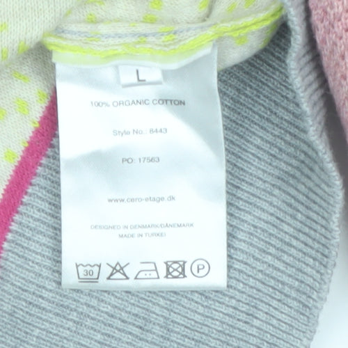 Lundgaard Women’s Multicoloured Striped Cotton Pullover Jumper L