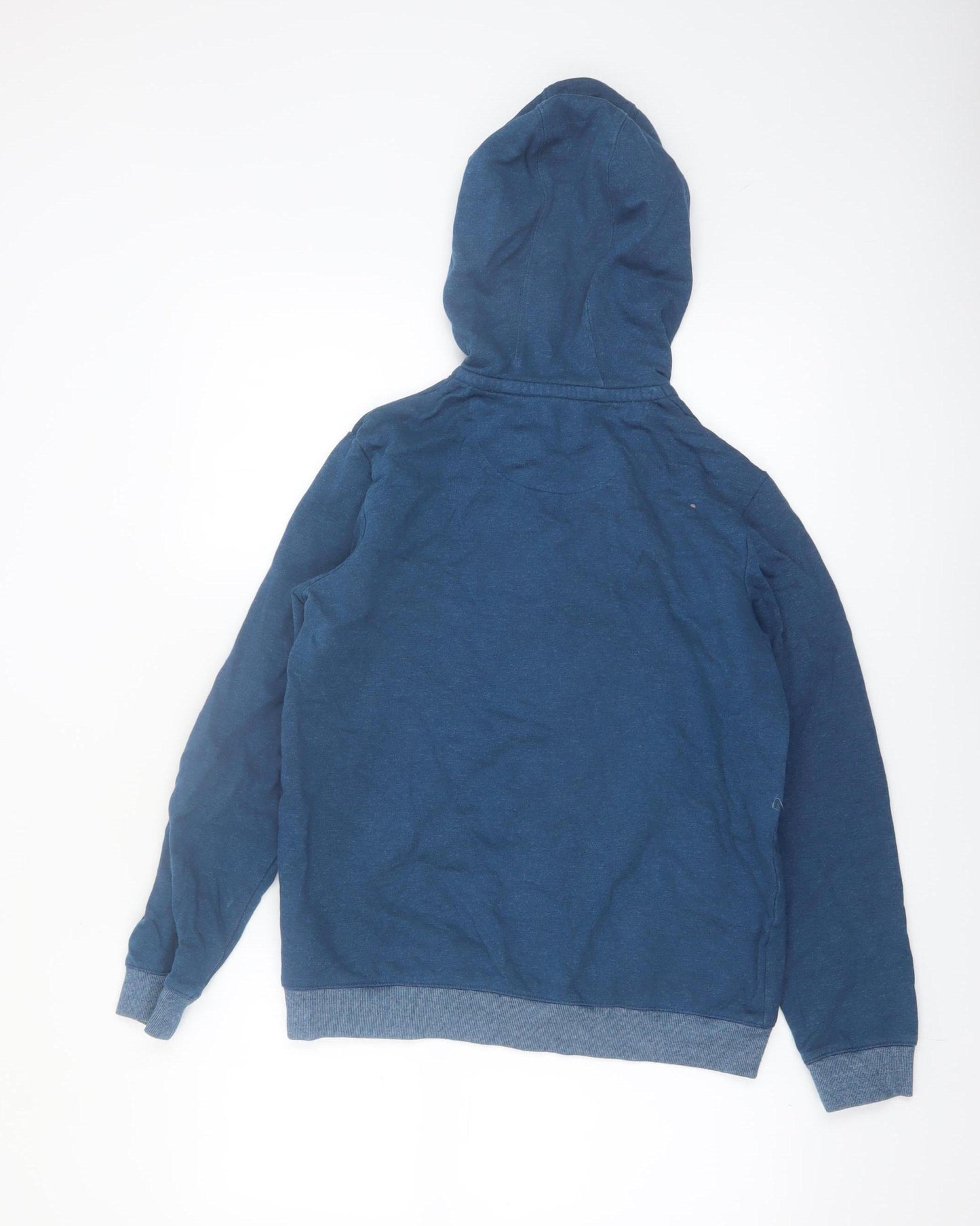 Marks and Spencer Boys Blue Full Zip Hoodie Size 13-14 Years Cotton Blend