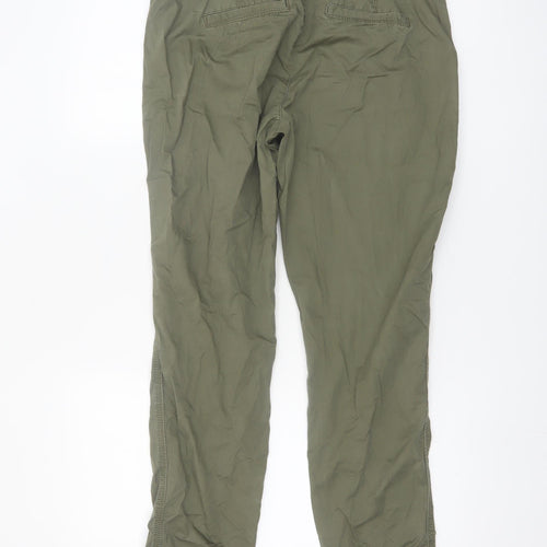 Vero Moda Women's Green Chino Trousers M 30 Straight Leg Cotton