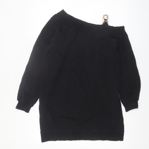 River Island Women’s Black Off Shoulder Long Sleeve Jersey Top XS