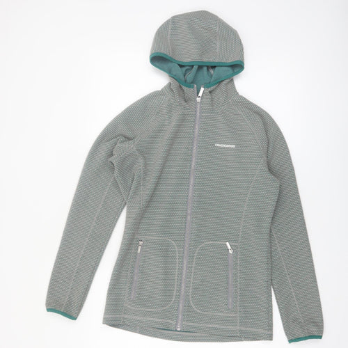 Craghoppers Women's Green Full Zip Hooded Fleece Jacket UK 8
