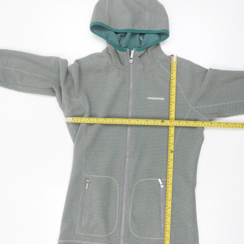 Craghoppers Women's Green Full Zip Hooded Fleece Jacket UK 8