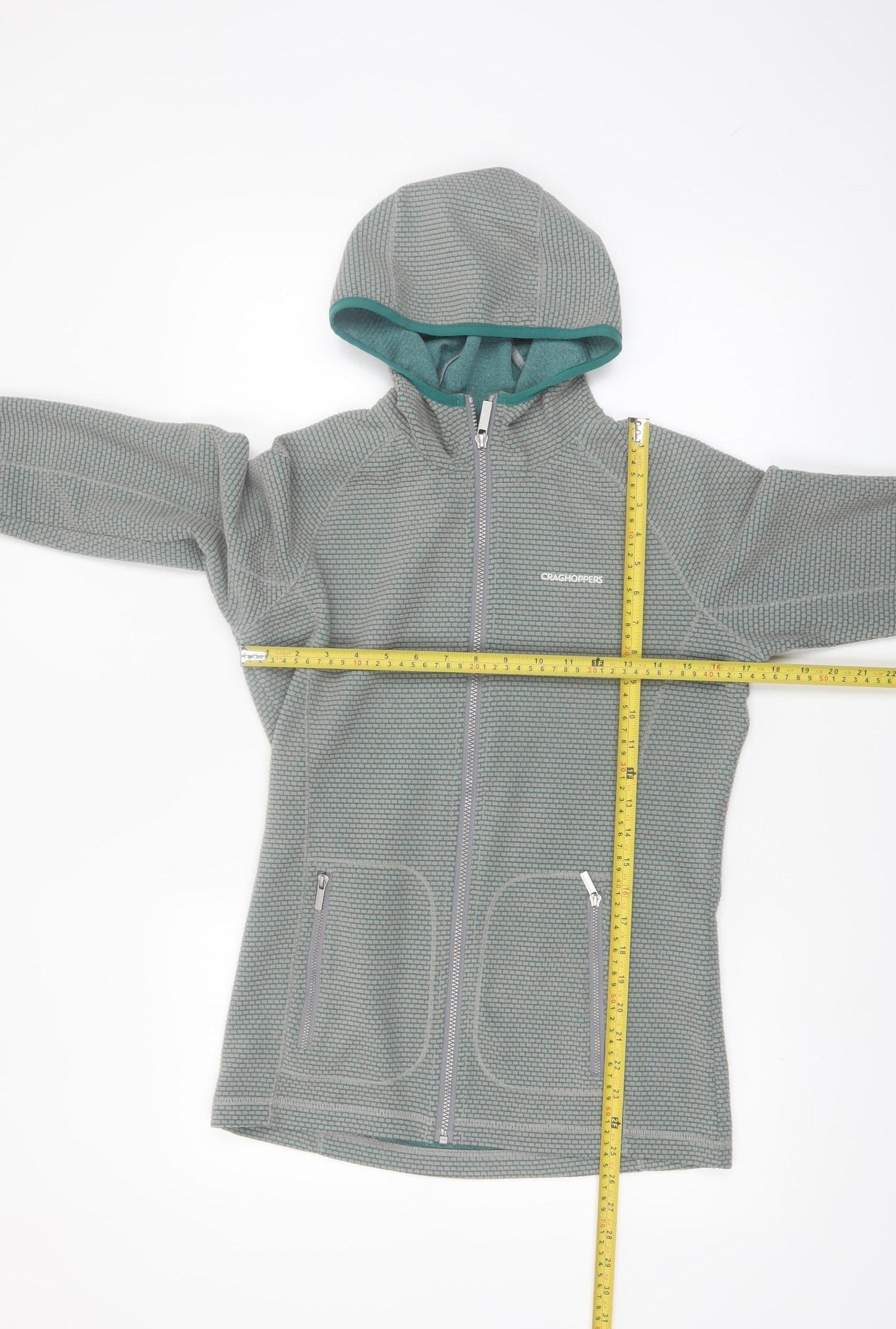 Craghoppers Women's Green Full Zip Hooded Fleece Jacket UK 8