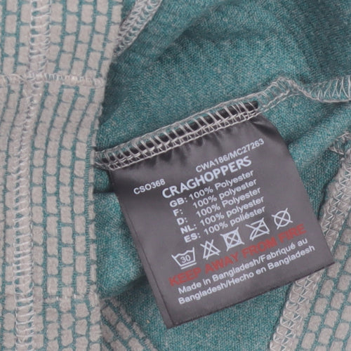 Craghoppers Women's Green Full Zip Hooded Fleece Jacket UK 8