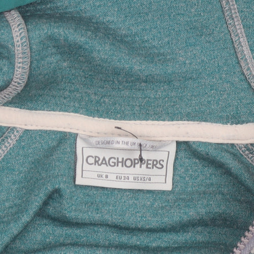 Craghoppers Women's Green Full Zip Hooded Fleece Jacket UK 8