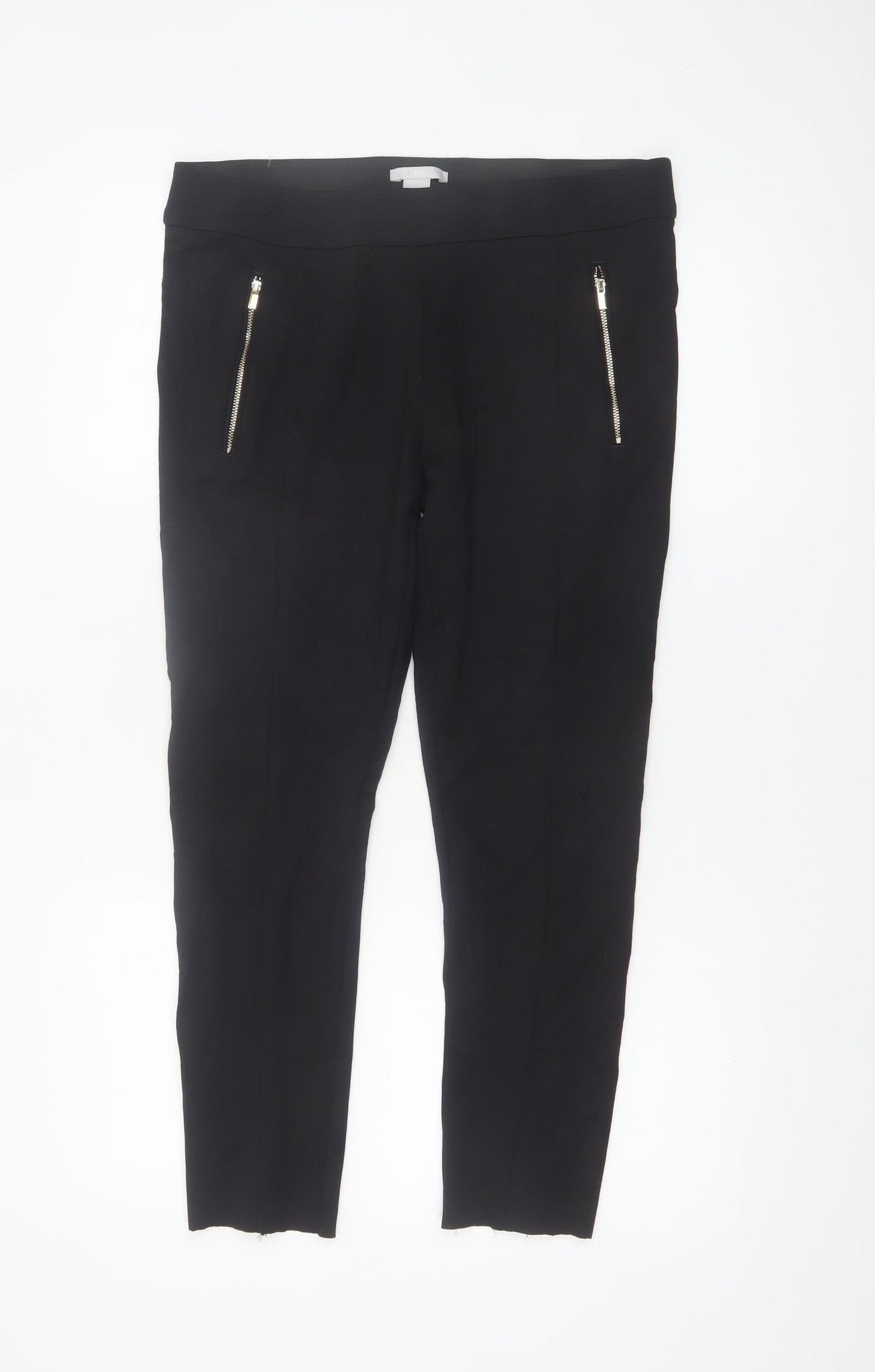 H&M Women’s Black Stretch Slim Leg Trousers Size 14