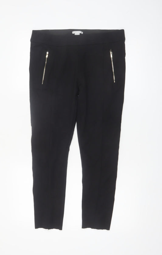 H&M Women’s Black Stretch Slim Leg Trousers Size 14