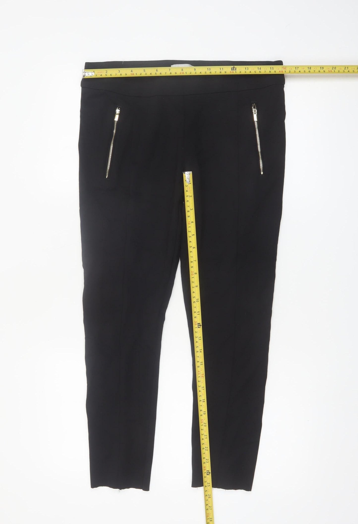 H&M Women’s Black Stretch Slim Leg Trousers Size 14