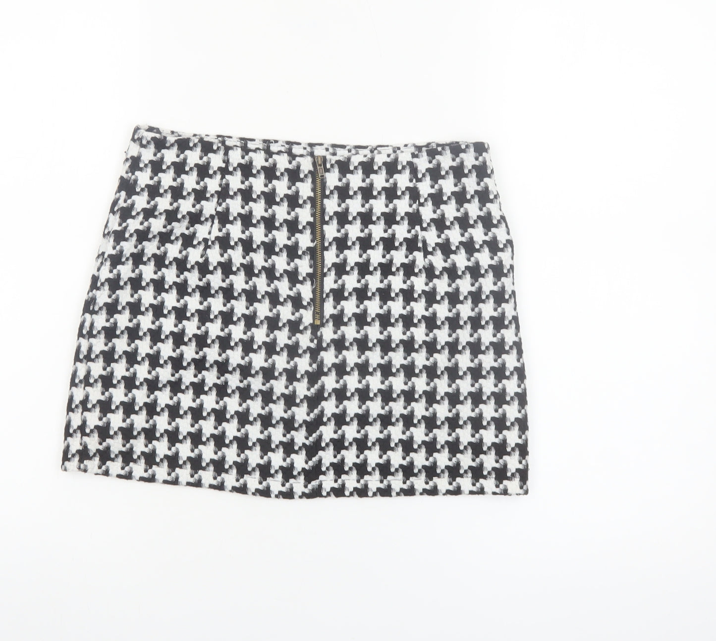 AX Paris Women's Black Mini Tweed Zip Skirt Size 8
