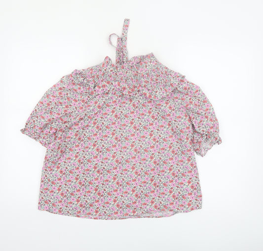 Zara Women’s Floral Off Shoulder Ruffle Blouse Size 14 Summer Top