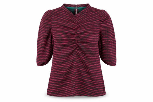 Front view of Savida Women's Multicoloured Check Tunic Blouse, size 16