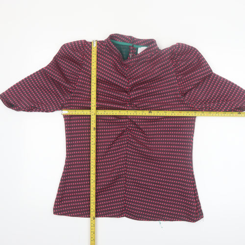 Savida Women's Multicoloured Check Tunic Blouse Size 16