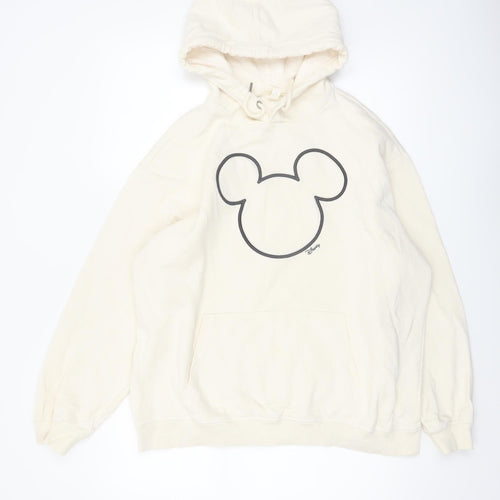 H&M x Disney Women’s Beige Hooded Pullover Sweatshirt Size M