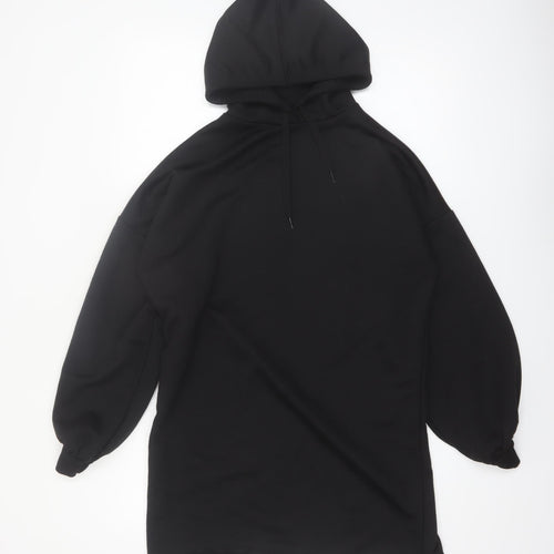 Boohoo Women Black Size 8 Pullover Hoodie Long Sleeve Polyester