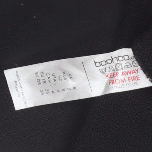 Boohoo Women Black Size 8 Pullover Hoodie Long Sleeve Polyester