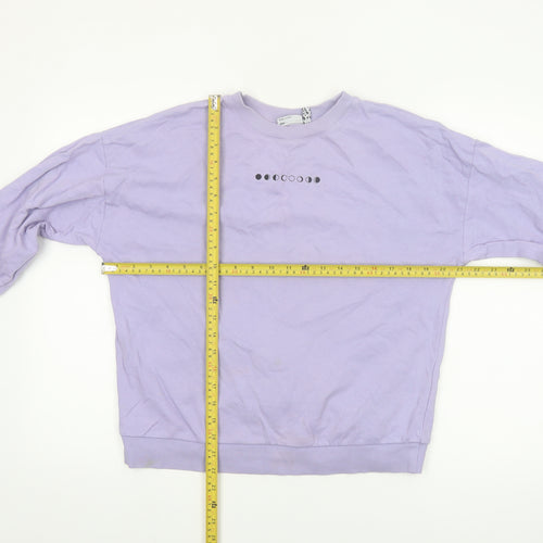 ASOS DESIGN Womens Lilac Cotton Moon Phase Sweatshirt UK 12