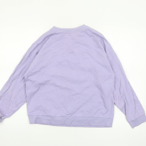 ASOS DESIGN Womens Lilac Cotton Moon Phase Sweatshirt UK 12