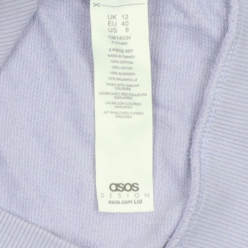 ASOS DESIGN Womens Lilac Cotton Moon Phase Sweatshirt UK 12