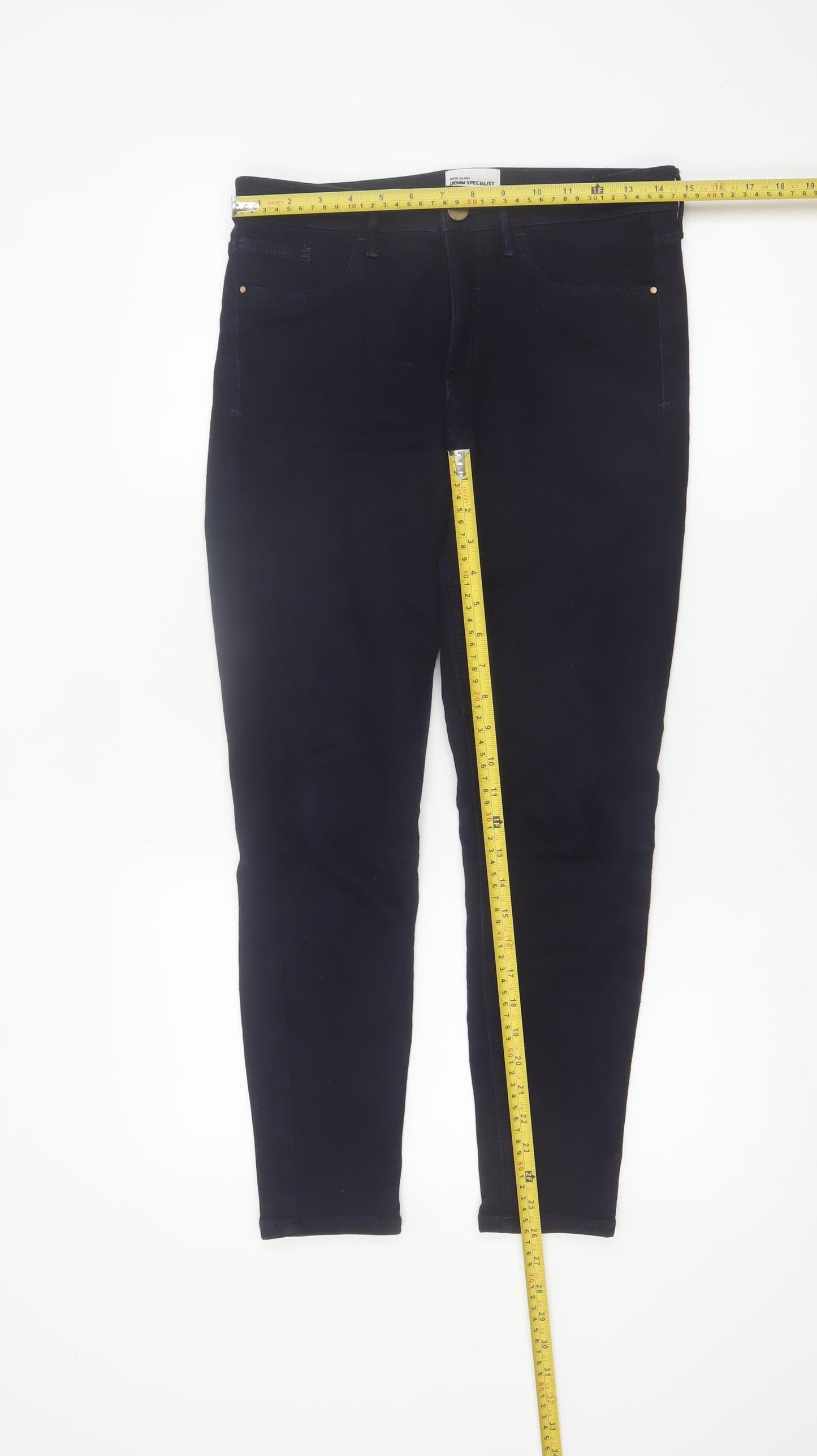 River Island Women's Blue Skinny Denim Jeans Size 12