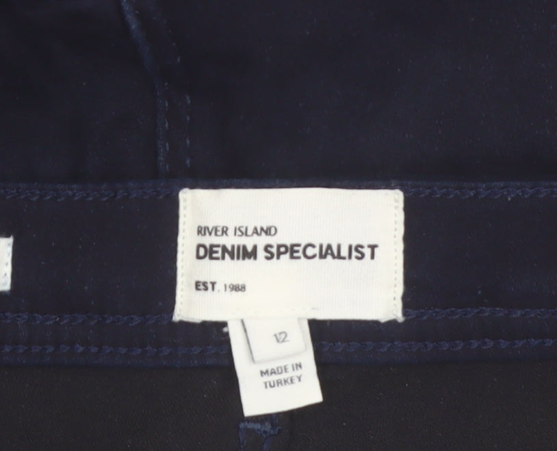 River Island Women's Blue Skinny Denim Jeans Size 12