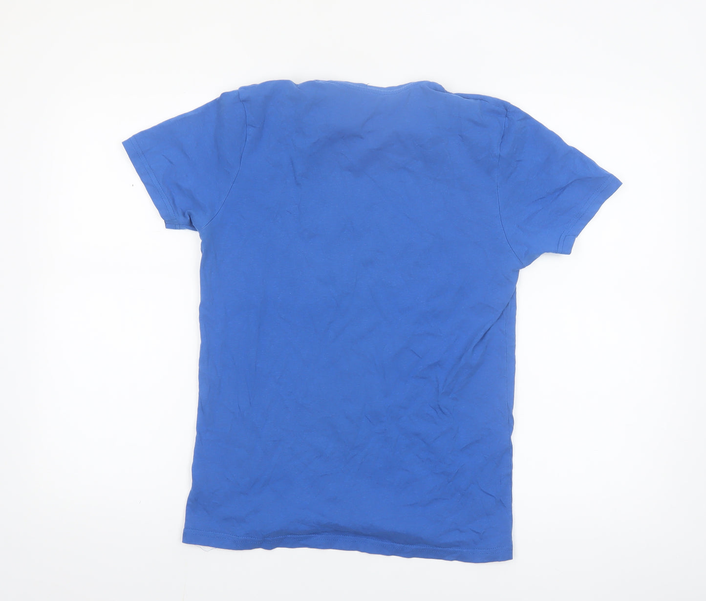 Dunnes Stores Men's Blue Regular Fit Graphic Cotton T-Shirt XS