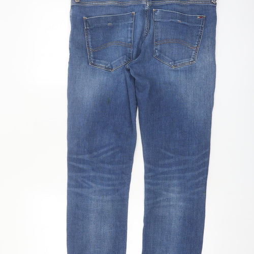 Tommy Hilfiger Men's Blue 36x30 Straight Fit Denim Jeans