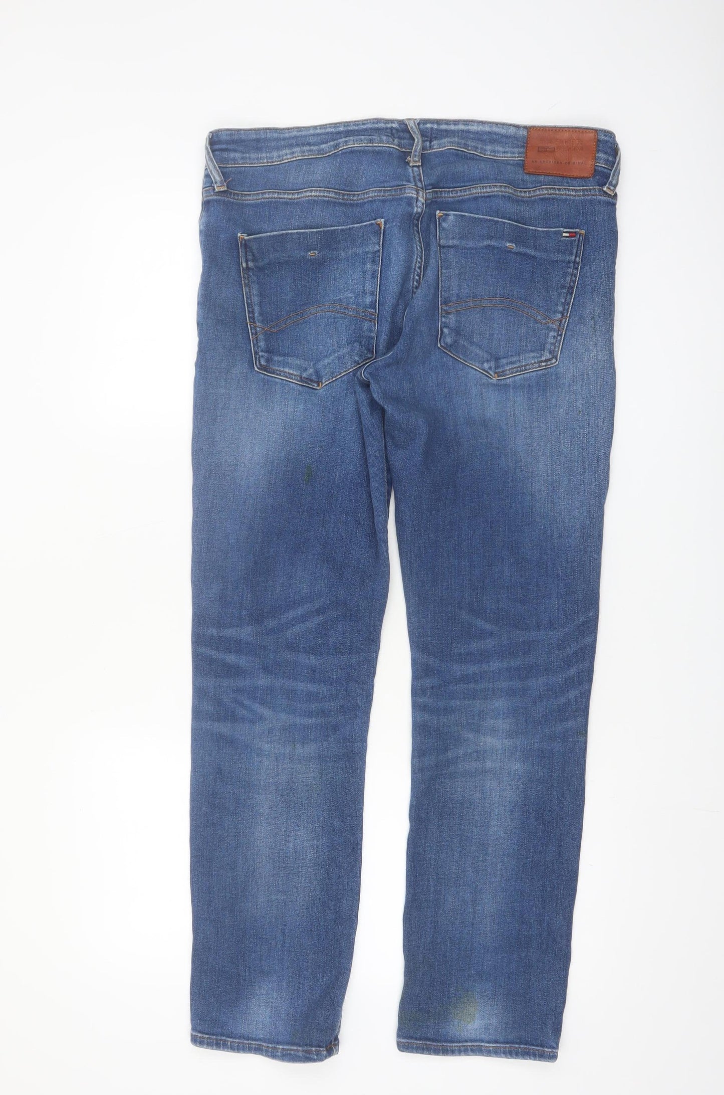 Tommy Hilfiger Men's Blue 36x30 Straight Fit Denim Jeans