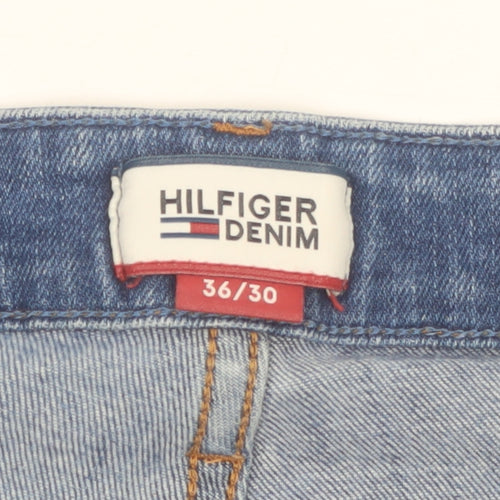 Tommy Hilfiger Men's Blue 36x30 Straight Fit Denim Jeans