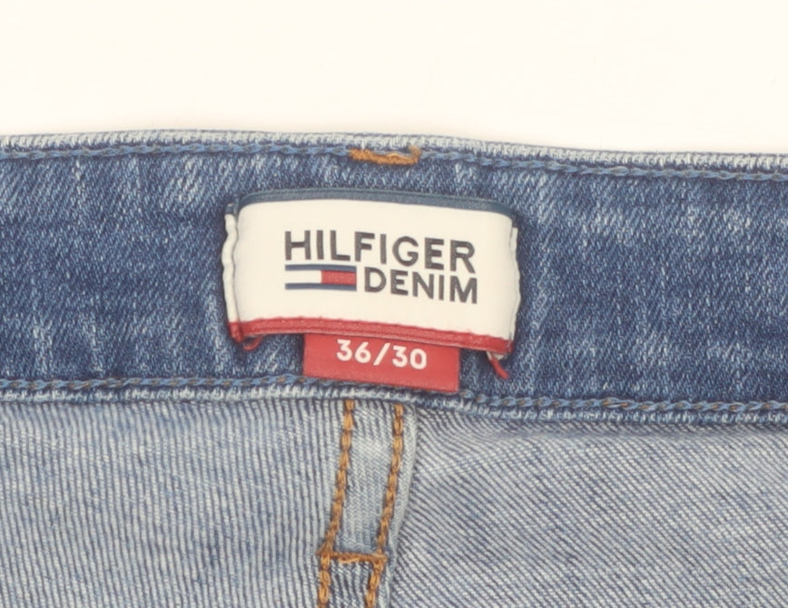 Tommy Hilfiger Men's Blue 36x30 Straight Fit Denim Jeans