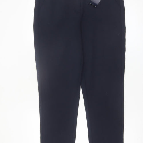 Marks and Spencer Women's Black Size 12 Slim Ankle Grazer Trousers