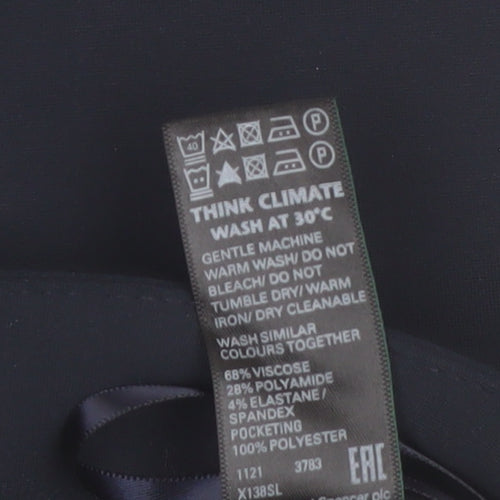 Marks and Spencer Women's Black Size 12 Slim Ankle Grazer Trousers