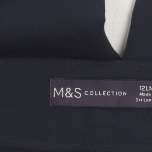 Marks and Spencer Women's Black Size 12 Slim Ankle Grazer Trousers