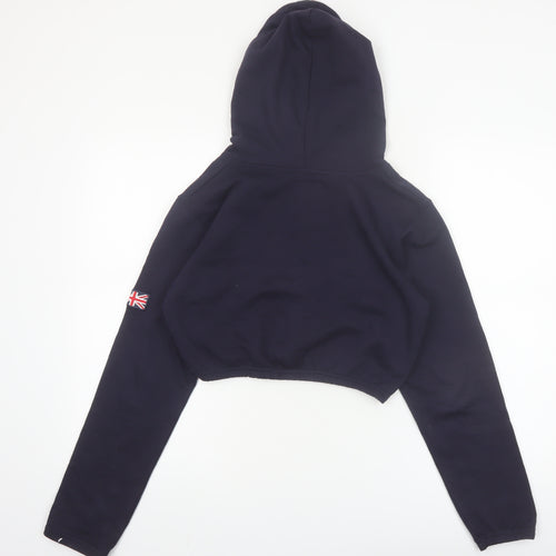 16Sixty Supremacy Womens Navy London England Cropped Hoodie XS