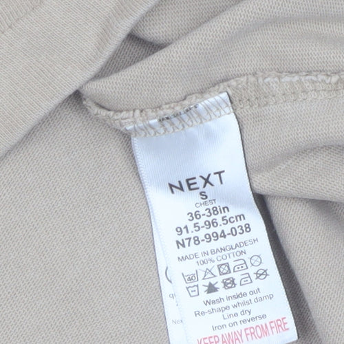 Next Men’s Beige Copenhagen Graphic Cotton T-Shirt Size S