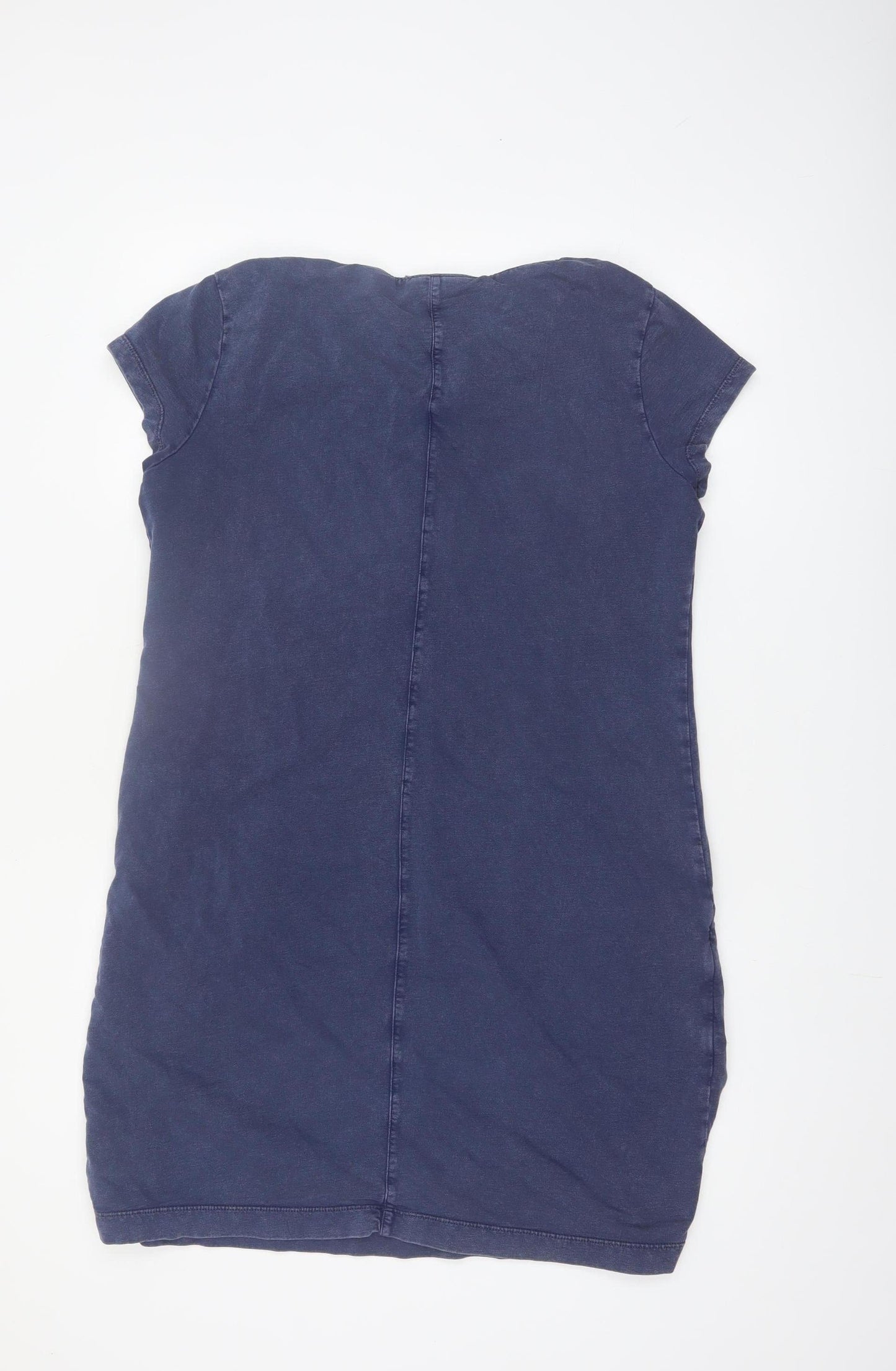 White Stuff Women's Blue Cotton Shift Dress Size 14