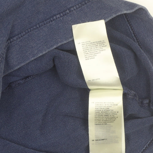 White Stuff Women's Blue Cotton Shift Dress Size 14