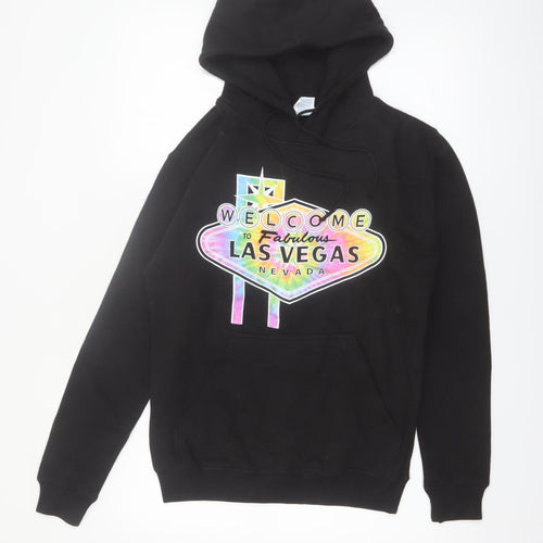 Delta Fleece Men's Black Las Vegas Graphic Pullover Hoodie Size S