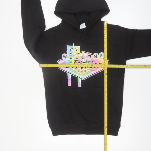 Delta Fleece Men's Black Las Vegas Graphic Pullover Hoodie Size S