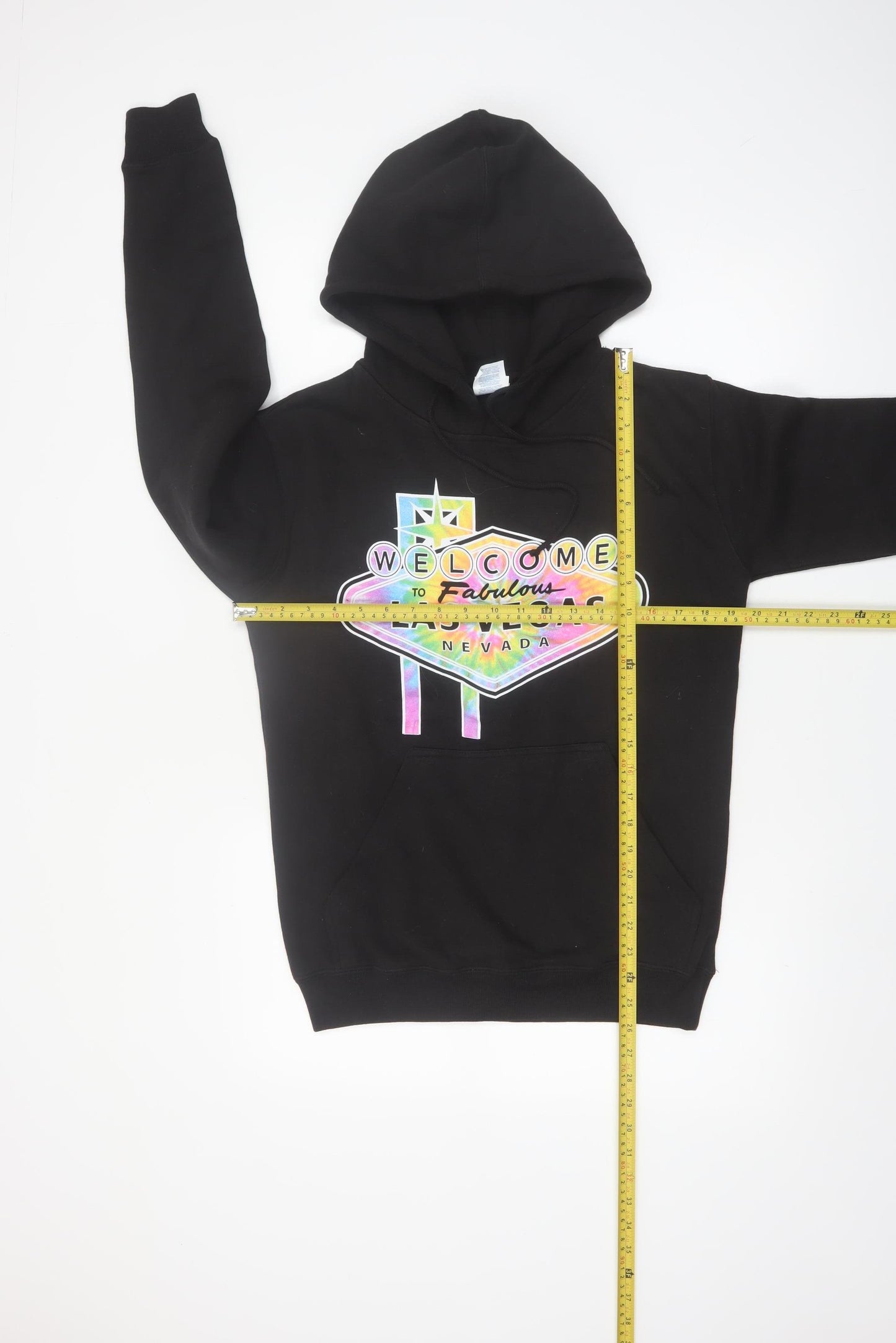 Delta Fleece Men's Black Las Vegas Graphic Pullover Hoodie Size S