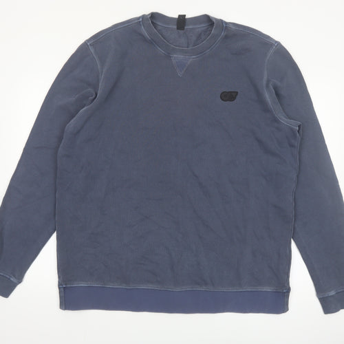 AlphaTauri Men's Blue XL Crew Neck Cotton Pullover Sweatshirt