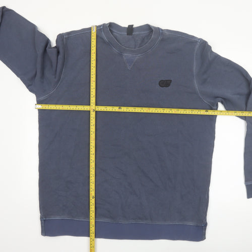 AlphaTauri Men's Blue XL Crew Neck Cotton Pullover Sweatshirt