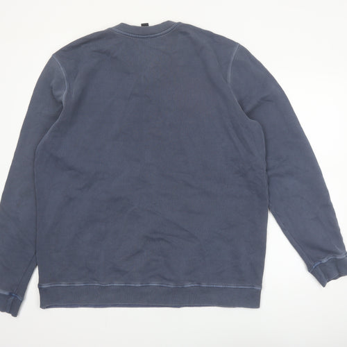 AlphaTauri Men's Blue XL Crew Neck Cotton Pullover Sweatshirt
