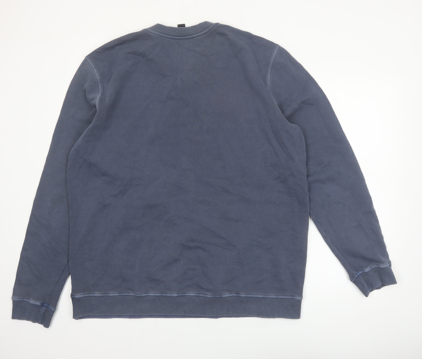 AlphaTauri Men's Blue XL Crew Neck Cotton Pullover Sweatshirt