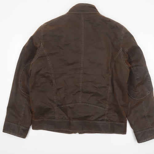 Columbia Men's Brown Medium Biker Style Cotton Blend Jacket