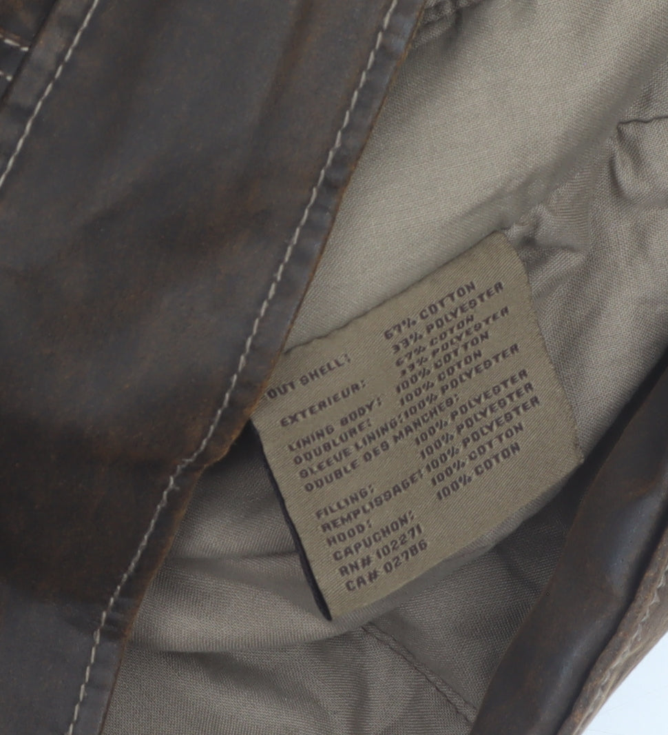 Columbia Men's Brown Medium Biker Style Cotton Blend Jacket